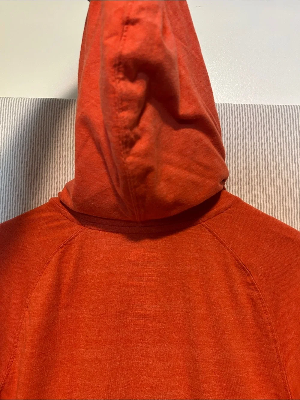 The North Face Men's Orange Hooded Pullover Sweatshirt